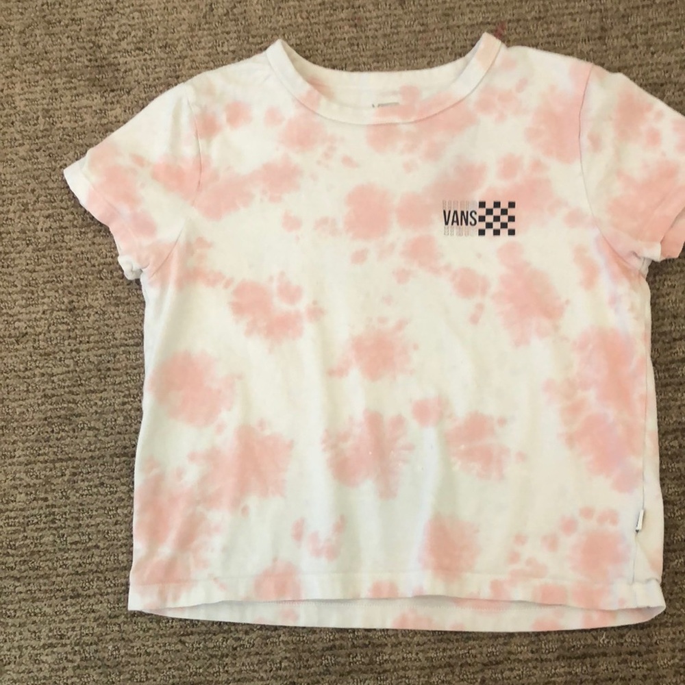 Tie dye pink vans shirt